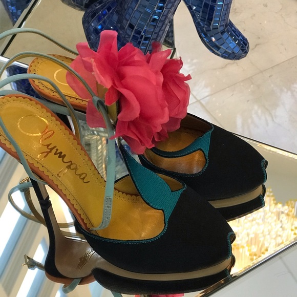 CHARLOTTE OLYMPIA Amphora Rosette T-Strap Pumps - Picture 2 of 4